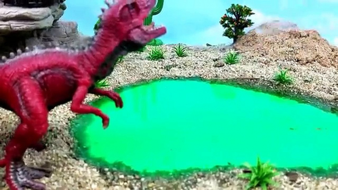 Attaque enfants dinosaure bricolage pour enfants Apprendre apprentissage des noms son jouets contre Carnotaurus t-rex