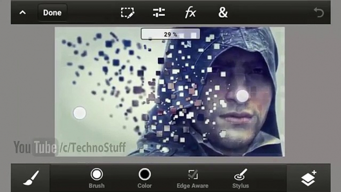 Ps Touch | Abstr Effect | Photoshop Touch tutorial (mobile)