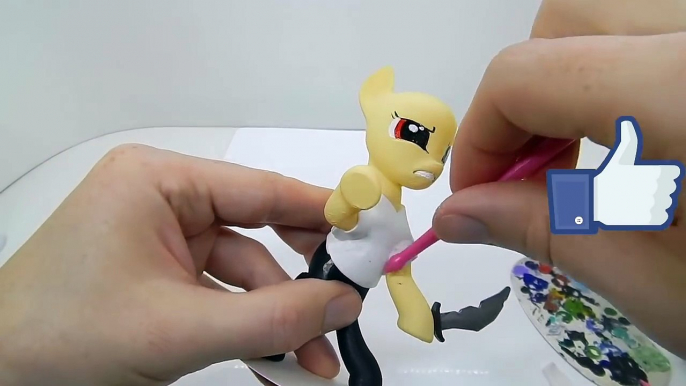 YANDERE CHAN My Little Pony custom from play doh. MLP craft using play doh and acrylic painting HD