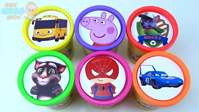 Autobus argile les couleurs pour Apprendre petit porc jouer empilage Parlant le le le le la à M Сups doh tayo peppa chi