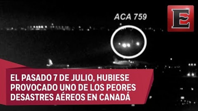 Revelan imágenes de dos aviones que rozaron alas en Toronto