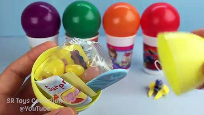 Balls Surprise Cups SpiderMan Hulk IronMan Peppa Pig Minions Frozen Surprise Eggs Toys