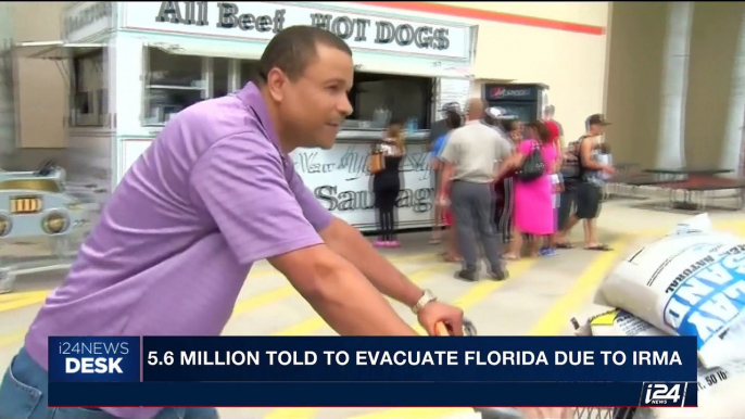 i24NEWS DESK | 5.6 million told to evacuate Florida due to Irma | Friday, September 8th 2017