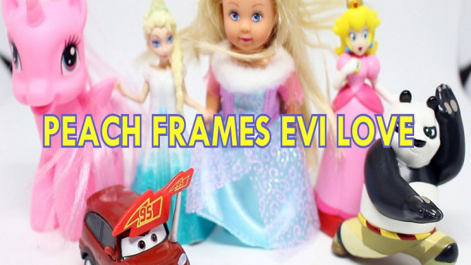 PEACH FRAMES EVI LOVE PONY CARS 3 , ELSA , PO KUNG FU PANDA 3 FROZEN DISNEY PIXAR, MY LITTLE PONY , SUPER MARIO ,