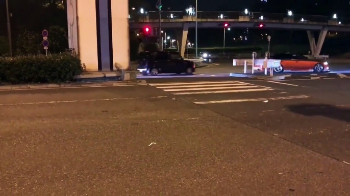 ドリ車が覆面パトカーに激突！クラッシュ！警察！ドリフト！暴走！ japan street drift