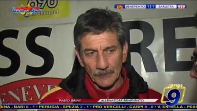 Benevento - Barletta 1-1 | Il commento Post Gara di Fabio Brini Allenatore Benevento