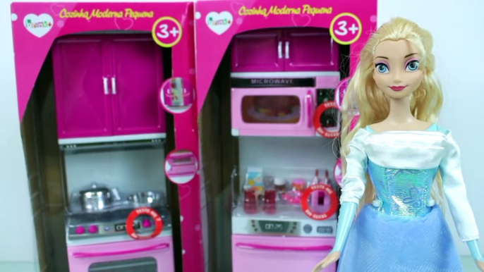 FROZEN ELSA E SUA FILHA NA COZINHA PARA BONECAS BARBIE DISNEY PRINCESS ELSA KITCHEN BARBIE TOY DOLL