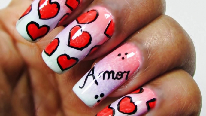 Unhas Decoradas Valentines - Nail Art