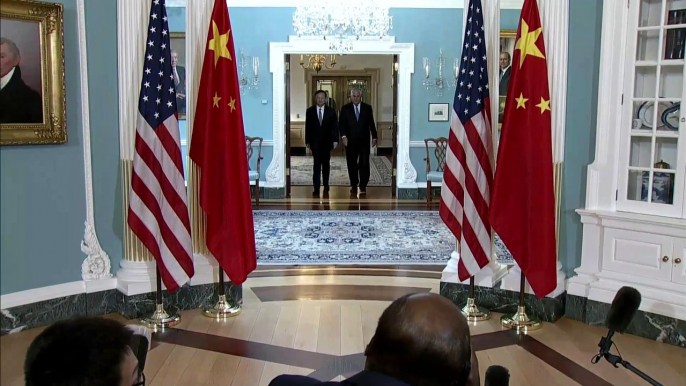 Secretary of State Rex Tillerson Meets Chinese State Councilor Yang Jiechi, at the Department of State (Camera spray)