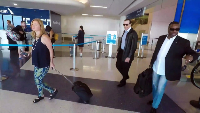 Chazz Palminteri Looking Tough In Leather Overcoat At LAX