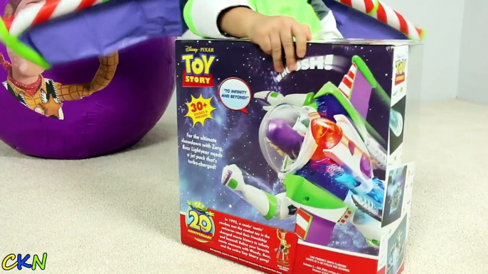 Disney Toy Story Super Giant Surprise Egg Toys Unboxing Buzz Lightyear Woody Jessie Ckn Toys