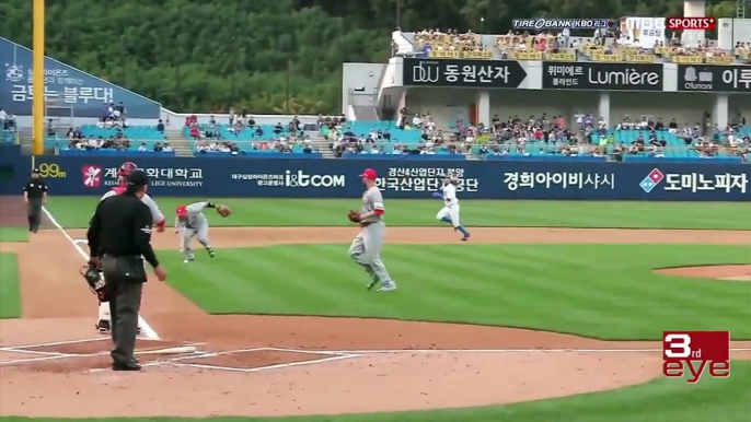 한국야구에서 보여준 글러브가 필요 없었던 맨손 캐치