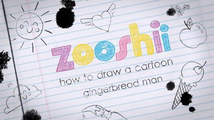 How to Draw a Cartoon Gingerbread Man