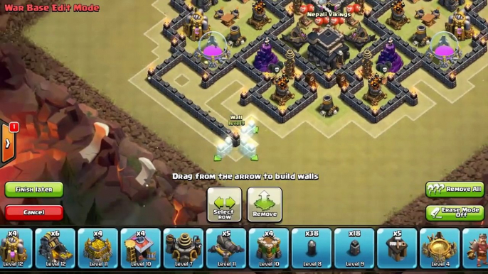 Clash of Clans | Town Hall 9 (TH9) Clan War Base (Killer) | Anti 3 Star