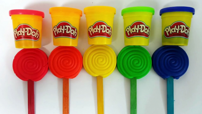 Play Doh Ice Cream Lollipops Modelling Clay Popsicle Finger Family Nursery Rhymes Learning Colors