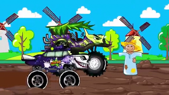 Superhero Monster Trucks Hulk vs Joker in Muddy Puddles | Cars Cartoon for Kids and Toddlers