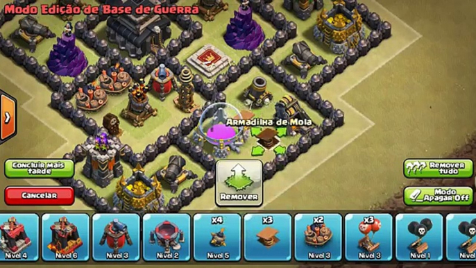 Clash of Clans - TH8 WAR BASE- ANTI GoWiPe ANTI Dragon ANTI Hog