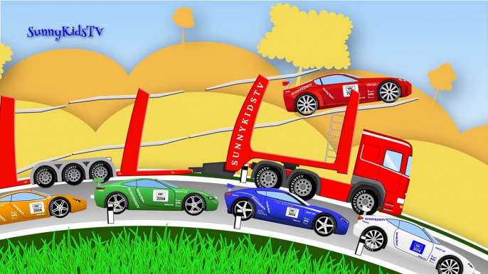 Trucks and Cars Learn Numbers Compilation. Learn fruits. Bubbles. Cartoon for children.