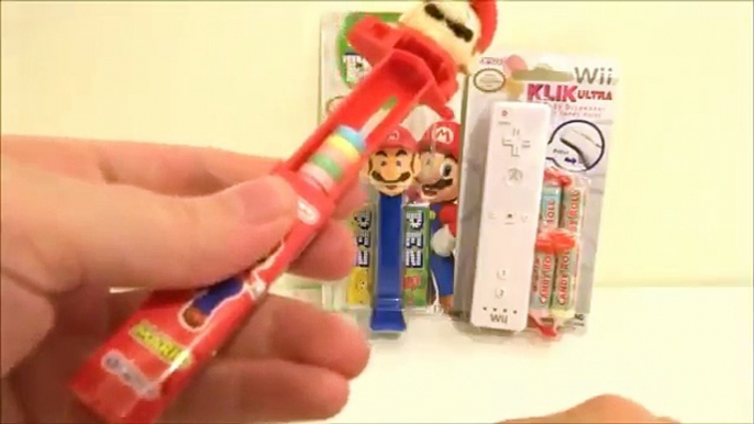 Super Mario Wii Candy Dispensers PEZ KLIK Unboxing