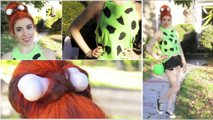 Pebbles Flintstone DIY Halloween Tutorial: Makeup, Hair, & Costume!