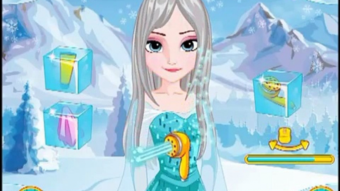 Tresses chaîne plume gelé Jeu des jeux en ligne en présentant Elsa jeux vidéo-jeux-filles