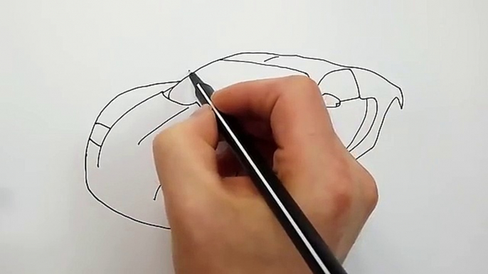 How to Draw a Car - Bugatti Veyron ★