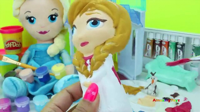 Painting FROZEN Disney Princess Elsa Figurine Doll Watercolor