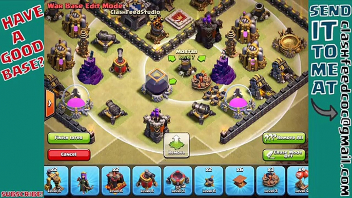 Clash of Clans - Town hall 7 (Th7) War Base + Defense REPLAY - ANTi Dragon ANTi Hog Strate