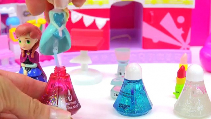 Shopkins Makeover with Disney Little Kingdom Queen Elsa Makeup & Frozen Princess Anna Lip Gloss