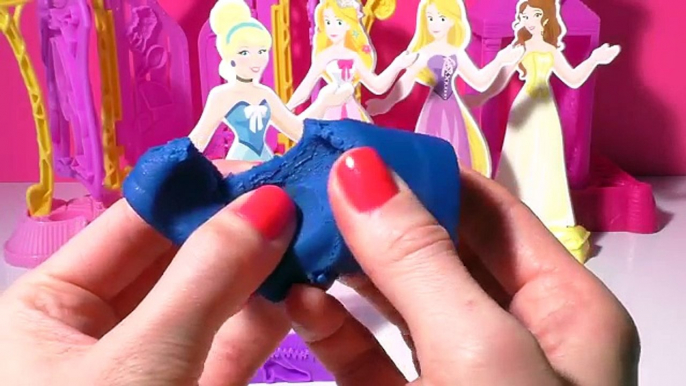 Play-Doh Design-A-Dress Boutique Disney Princess Cinderella Rapunzel Make Gowns Ribbons Ruffles