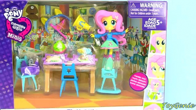 FLUTTERSHY SCHOOL CAFETERIA SET! My Little Pony Equestria Girls Minis Pep Rally! | Bins T