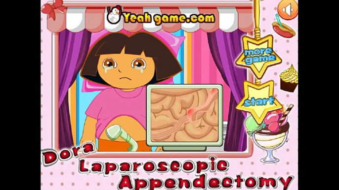 Dora The Explorer Doctor Caring - Dora Laparoscopic Appendectomy Cartoon Game For Kids