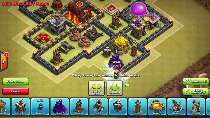 Clash of Clans | TH9 WAR BASE | AIR SWEEPER | ANTI 3 STAR | New Update new