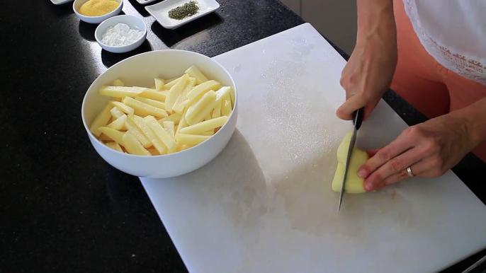 No Oil Seasoned Oven Fries - Crispy Baked Recipe!