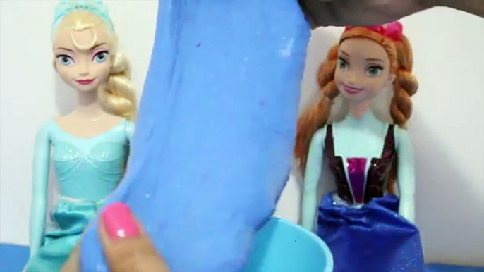 Como fazer AMOEBA da FROZEN com gliter Milky Slime com cola branca!!!!Playtotoys Brasil