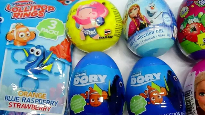 Finding Dory Toys Surprise ! Barbie, Shopkins, Frozen, Dory Eggs Surprise! Bóc Trứng Với WOB Kids !