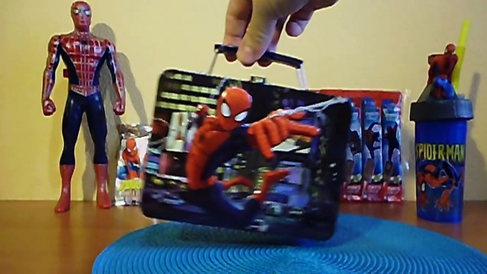 Spider-Man Lunch Box Surprise Maxi Pack Toys Cards Lolly Choco Candy Unboxing