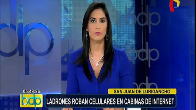 San Juan de Lurigancho: ladrones roban celulares en cabina de Internet