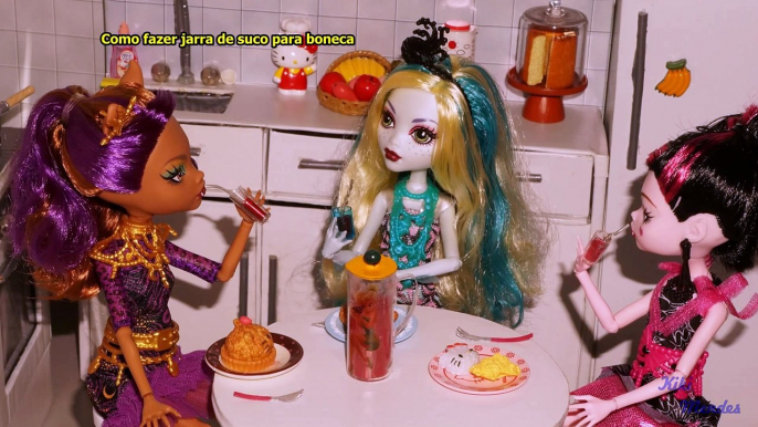 Como fazer jarra de suco para boneca Monster High, Barbie, etc