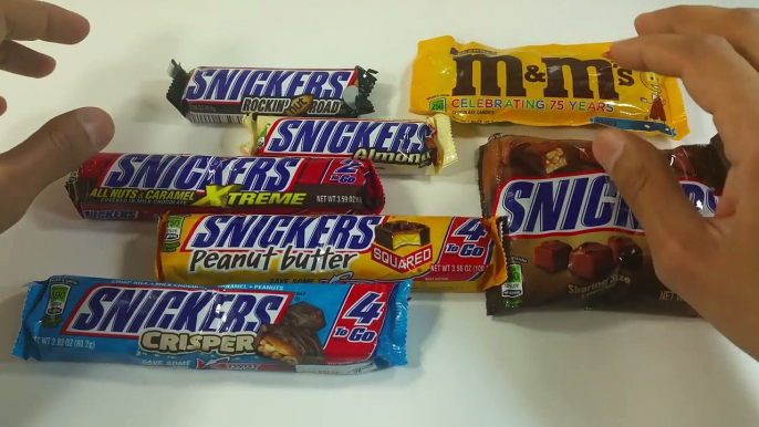 A lot of New Snickers Candy Bars and M&Ms