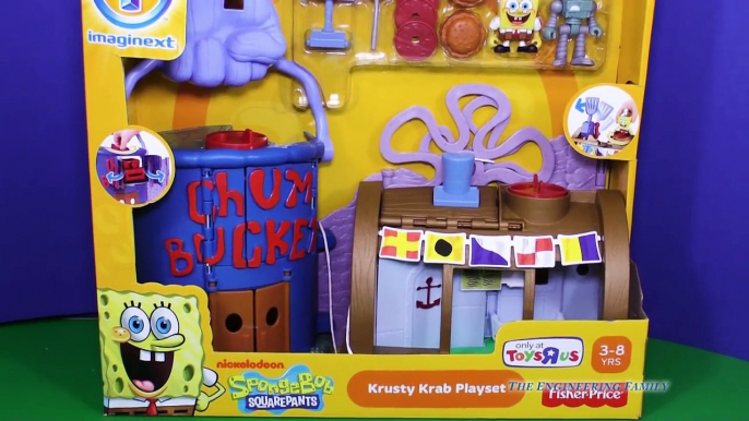 SPONGEBOB Nickelodeon Imaginext Spongebob Krusty Krap Video Toy Review