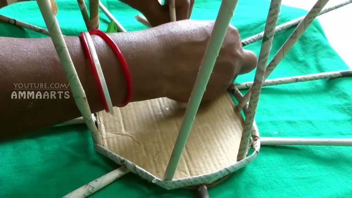 Paper Basket Making - Handmade Paper Crafts in Amma Arts