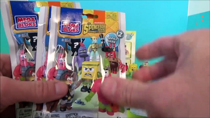 Spongebob Mystery Figures Blind Bag Unboxing Series 1 & 2 Mega Bloks