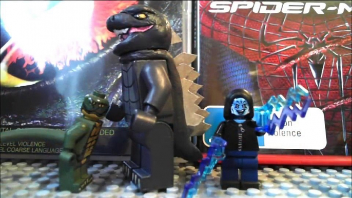 Custom LEGO Godzilla new and The Amazing Spider man minifigures