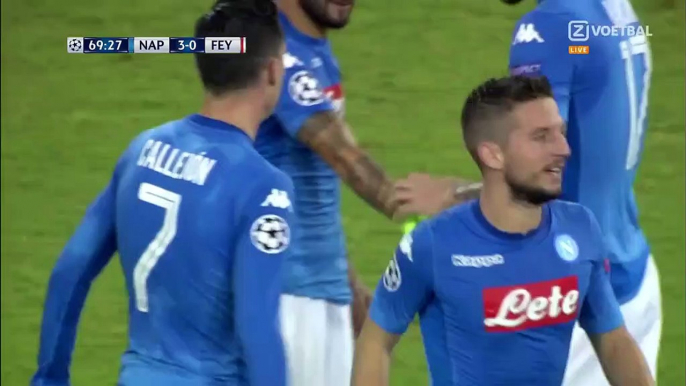 3-0 José Callejón Goal UEFA  Champions League  Group F - 26.09.2017 SSC Napoli 3-0 Feyenoord