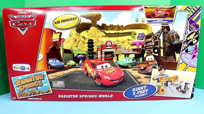 Disney Pixar Cars Radiator Springs World with Lightning Mcqueen Mater Sally Luigi Guido