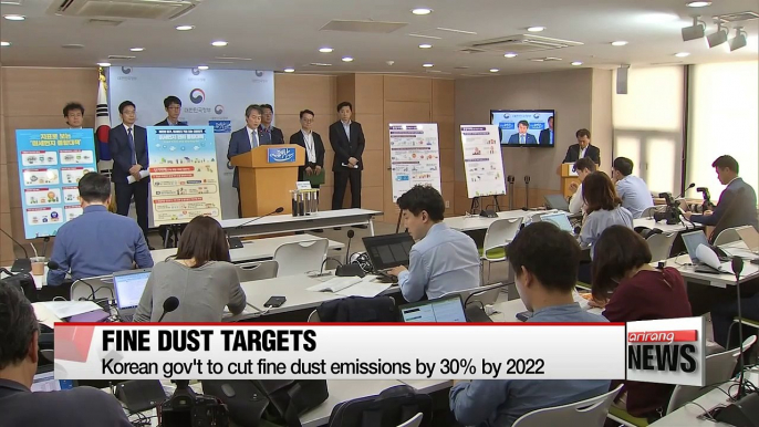 Korean gov't announces a new comprehensive set of measures to tackle fine-dust issue