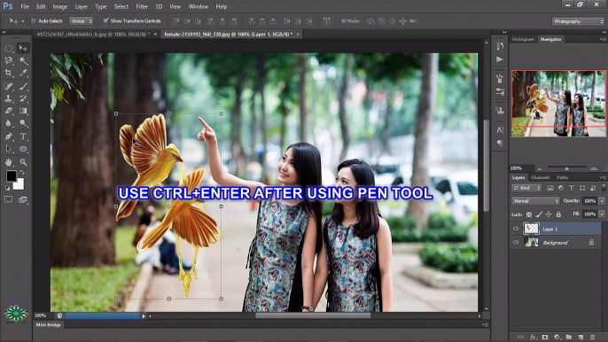 AMAZING BIRD MANIPULATION WITH GIRLS IN PHOTOSHOP CS 6 | NICE ONE | MUST WATCH |