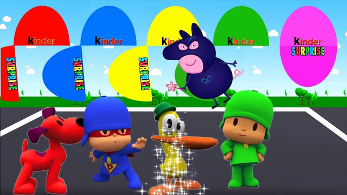 Colors for Children to Learn with Pocoyo, Loula, Pato, Elly Surprise Eggs Learning Videos