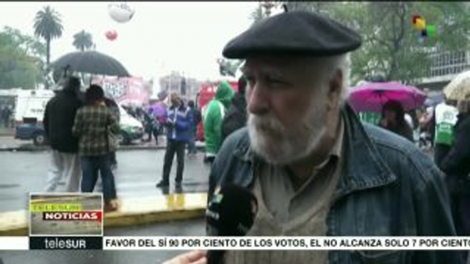 Líderes sindicales se suman a las marchas por Santiago Maldonado